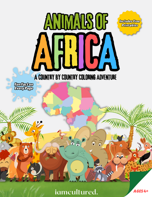 Animals of Africa: A Coloring Adventure Through the 54 Countries of Africa