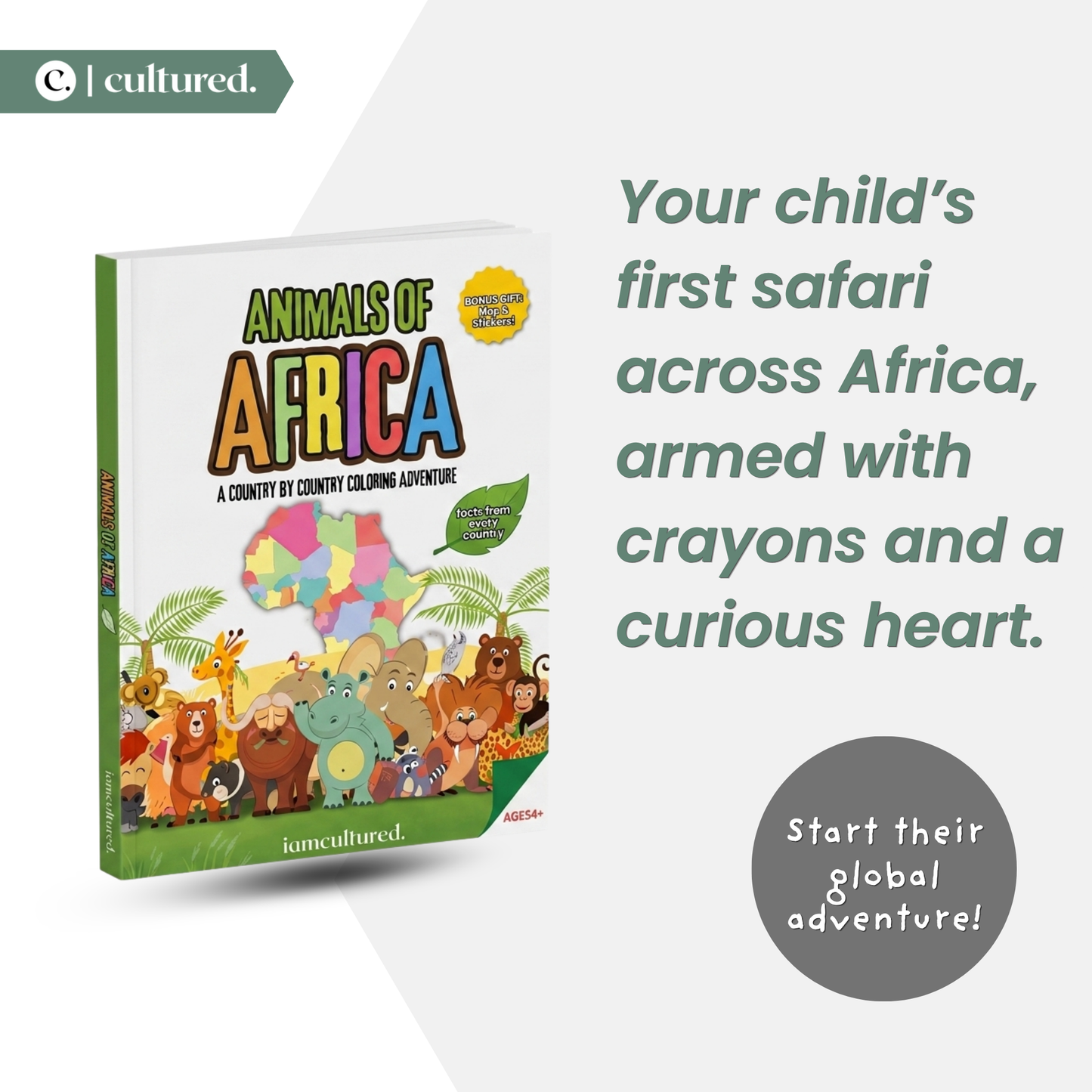 Animals of Africa: A Coloring Adventure Through the 54 Countries of Africa