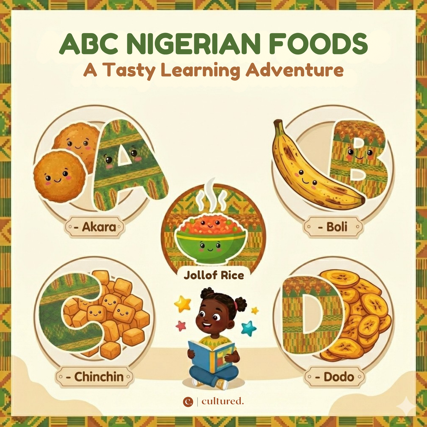 ABC Nigerian Food Activity Book (Grades K–2) | Tracing, Stories & Early Cultural Learning